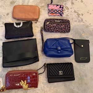 Lot of various clutches and wallets